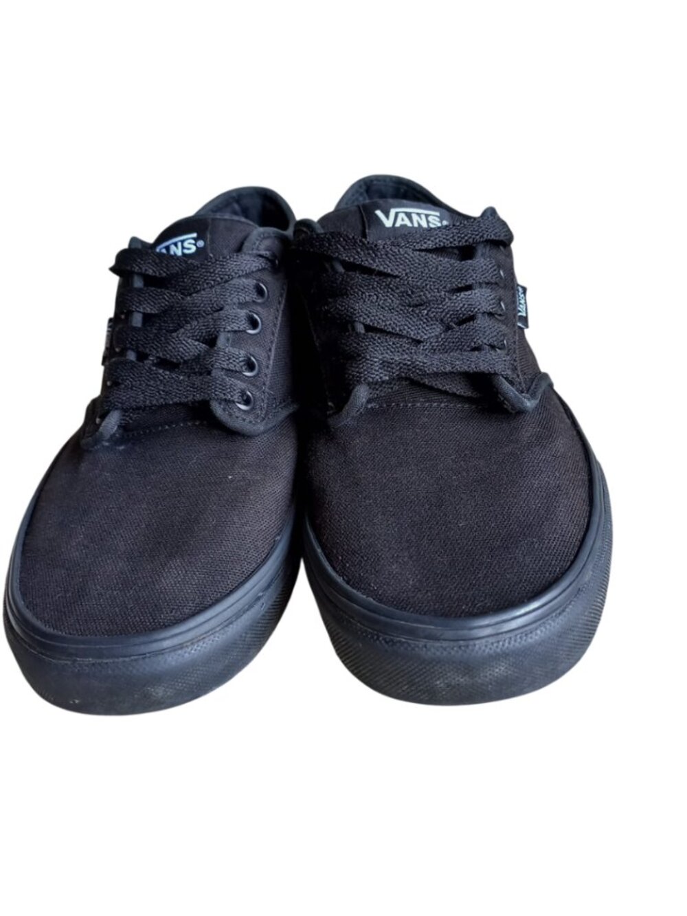 Vans Atwood All Black Low Top Sneakers - Canvas Skate Shoes, Men's Size 10 - Picture 5 of 8